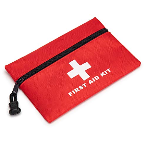 Red Emergency Pouch - Small Travel Rescue Pouch for Car, Home, Office, Kitchen, Outdoors - Empty First Aid Bag (6.3x4.3 4pcs) - style: 6.3x4.3inch 4pcs