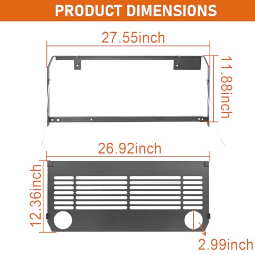 Hooke Road Wrangler JL Tailgate Table Overland Camping Desk for 2018-2026 Jeep Wrangler JL JLU, Outdoor Accessories Trunk Organizer Storage Rack