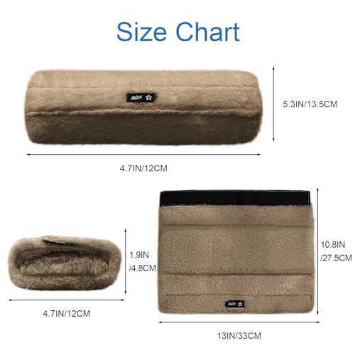 SPRING SEAON Wheelchair Armrest Covers 2 Pack Soft Memory Foam Wheelchair armrest Pads Wicking Washable for Office Transport Chair (Brown) - color: Brown