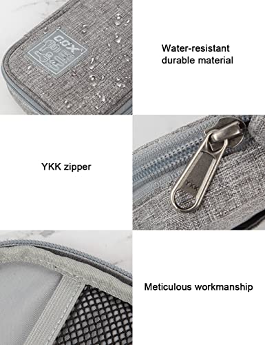GOX Electronic Cable Organizer Travel Case Tech Pouch - color: GREY-Small