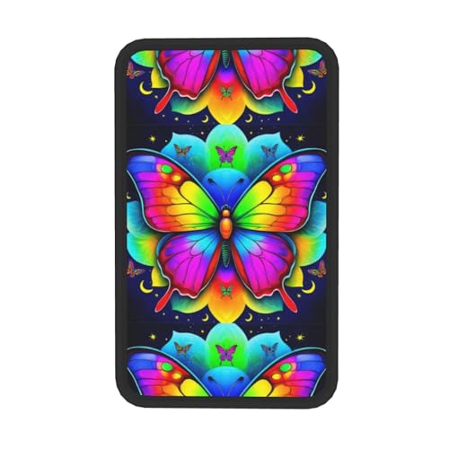 Universal Car Armrest Pad Cover, Butterflies Mandala Rainbow Art Black and White, Soft Center Console Cushion for Enhanced Driving Comfort and Interior Protection - color: Picture (613)