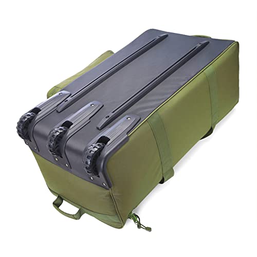 Greencity Duffel Bag Wheels Rolling Deployment Wheeled Military Suitcase Heavy-Duty Extra large deployment bag Capacity 32 Inch,Green - color: Green