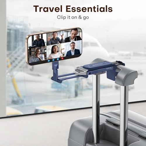 OMOTON TP02 360°Rotating for MagSafe Tripod Mount, Adjustable Aluminum Magnetic Phone Tripod for iPhone 17/16/15/14 Pro Max Air, Foldable Cell Phone Stand Fits Vlog, Gym, Travel Essentials, Navy Blue - color: 3-Navy Blue