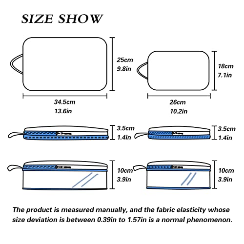 Reusable 3 Set Travel Packing Cubes For Suitcases 100% Polyester Travel Bags For Luggage, Complete Me Cats Warm (3 Set)