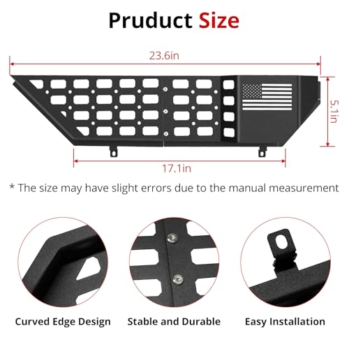 Metal Front Door Pocket Storage Box Compatible with Jeep Wrangler JL JLU 4XE 2018-2025 & Gladiator JT 2020-2025, Car Door Organizer Molle Panel, 2PCS