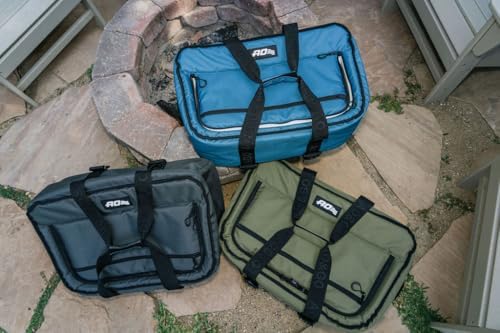 AO Coolers Stow-N-Go Canvas Soft-Sided Cooler, Low Profile and Leak Proof, Insulated for 24-Hour Cold - color: Smoke, Canvas