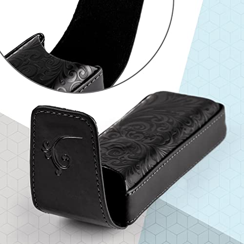 Eyeglasses Case Classy Style Black, Hard Eyeglass Shell For Woman, Women's Glasses Holder, Small Case For Eyeglass, Glasses Cases, Reading Glasses Case