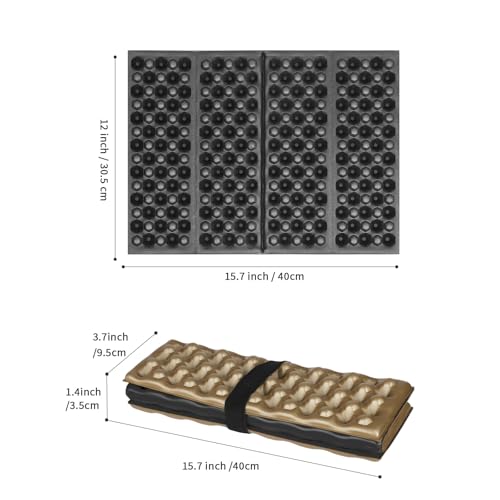 FOCHIER F Stadium Seat Pad, Camping Foam Pad, Foldable Z Stadium Seat Cushion Insulated Sitting Pad for Camping Backpacking Stadium Outdoor Picnic, Hiking, Mountaineering,Bleachers - color: Black 1PC