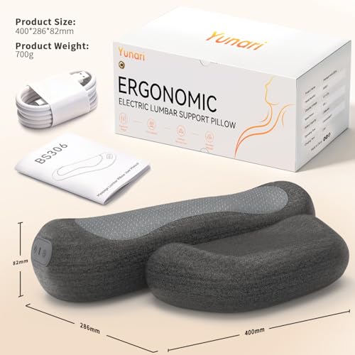 Yunari 3-in-1 Rechargeable Neck Massager Pillow with Heating & Traction, 2026 Latest Patented Ergonomic Cervical Pillow for Deep Tissue Neck Pain Relief, Shoulder & Neck Hump Corrector for Women, Men