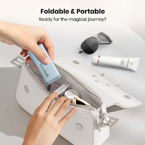 Klearlook 4 in 1 Adjustable Phone Stand - 360 Rotation Handsfree Viewing Flight Phone Holder, Foldable Travel Essentials, Accessory for Home/Office - Blue - color: Baby Blue