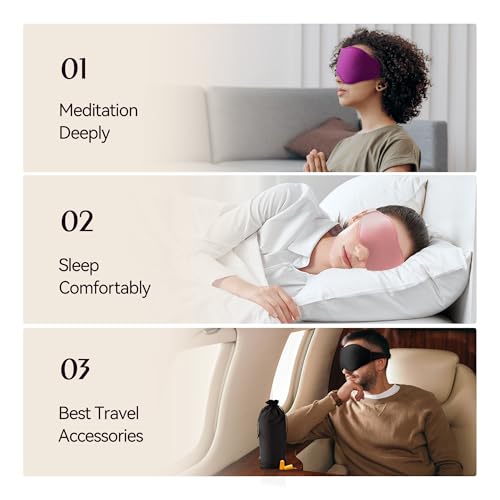 Sleep Eye Mask Blackout Lightweight: Side Sleep 3D Contoured for Lash Extensions - Zero Eye Pressure Adjustable Strap Washable (Cloud Black & Cloud Pink) - color: Cloud Black & Cloud Pink