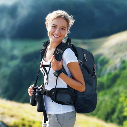 Maelstrom Hiking Backpack, 40L Waterproof Camping Daypack for Men and Women, Lightweight Travel Pack with Rain Cover (Blue) - color: Blue