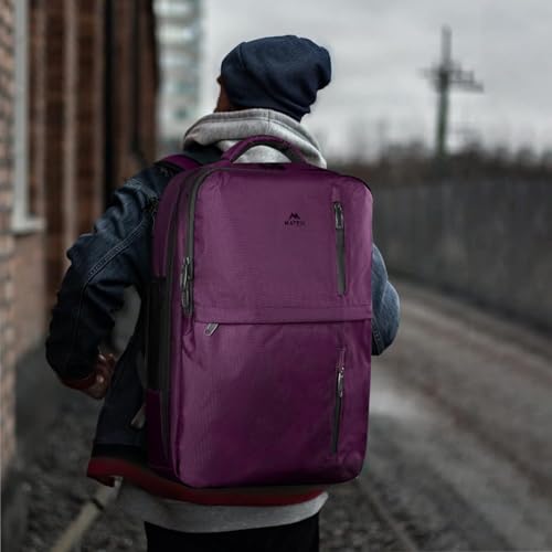 MATEIN Large 45L Travel Backpack for Women, Airline Approved Carry on Backpack with Shoe Compartment, Water Resistant Luggage College Overnight Weekender Travel Bag Fit 18" Laptop, Purple - color: Purple, size: XX-Large