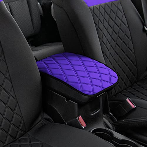 FH Group Neosupreme Purple Diamond Pattern Center Console Pad – Water-Resistant Armrest Cover Protector for Cars, SUVs & Trucks - color: Purple, style: Console Cover (Diamond)