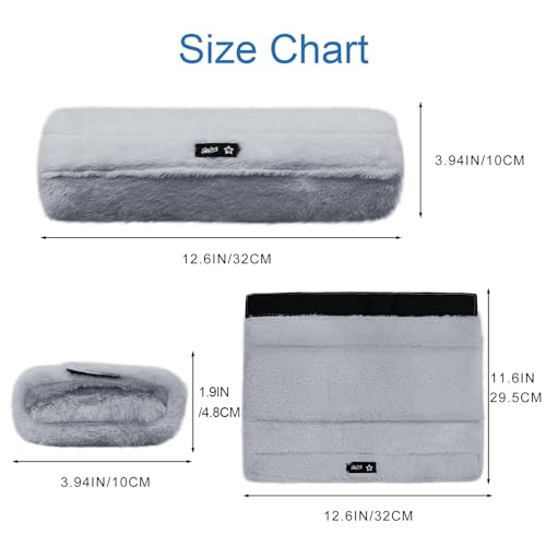 SPRING SEAON Wheelchair Armrest Covers 2 Pack Soft Memory Foam Wheelchair armrest Pads Wicking Washable for Office Transport Chair (Gray) - color: Gray