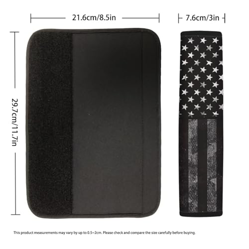 Black US Flag Automotive Seat Belt Cover 2-Pack Soft Car Safety Seat Belt Strap Shoulder Pad Easy to Install Universal Size Fit for Most Cars SUVs Trucks Vans - color: Black US Flag