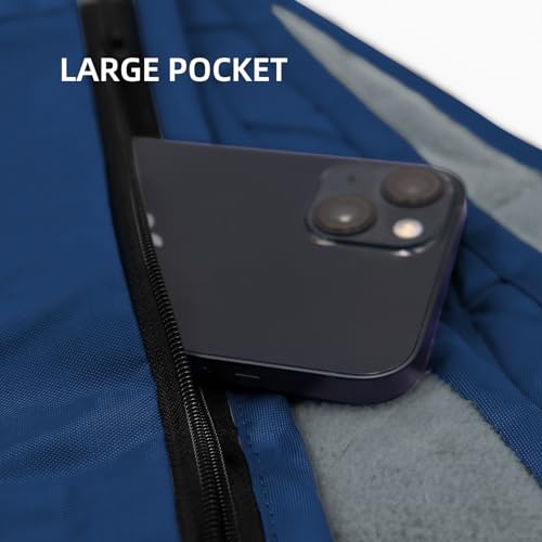 Large Outdoor Waterproof Blanket Extra Thick Fleece Stadium Blanket for Camping, Car, Pet, Picnics - Windproof, Wearable, Machine Washable 80" x 58" (Deep Blue,Hooded) - color: Hooded-deep Blue