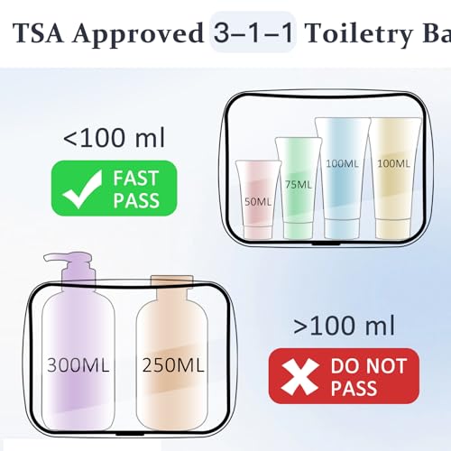 COSHAYSOO Sunscreen Bag Clear Makeup Toiletry Pouch Beach Vacation Essentials for Women Teen Girls Trip Gifts Summer Pool Travel Must Have Accessories Waterproof Stuff - color: Black-Clear