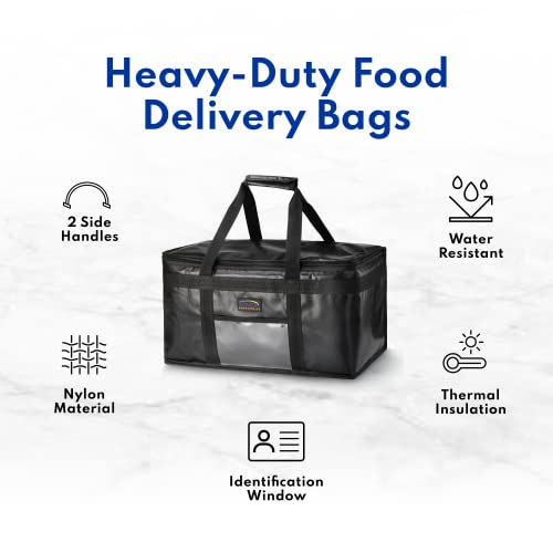 New Star Foodservice Commercial Insulated Food Delivery Bag, Half Size, 12 x 11.5 x 9.5 Inch, Black - size: 12" W x 11.5" H x 9.5" D
