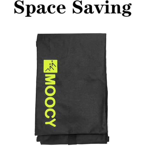 MOOCY Ski Bag for Air Travel, Unpadded Snow Bag Fits Skis Up to 200cm, Carrying Bag for Adults and Children - color: Black with Green Trim
