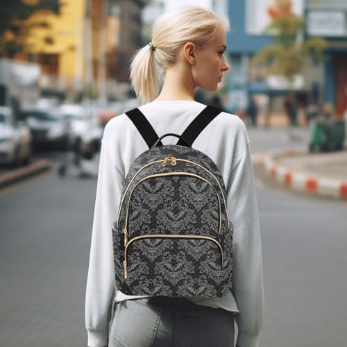 Women Fashion Backpack Purse Casual Lightweight Travel Shoulder Bag Goth Bats Black Rucksack Ladies Bag, Medium - color: Color 02, size: Medium