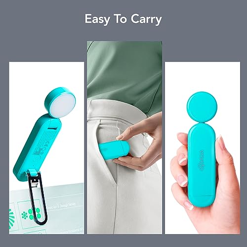 VAVOFO USB Rechargeable Book Light, Blue Light Blocking, Amber Light Clip On Bookmark Shaped Reading Light, Eye Care 6 LEDs Book Light for Bookworms Reading in Bed with 9 Lighting Modes (Blue) - color: Blue