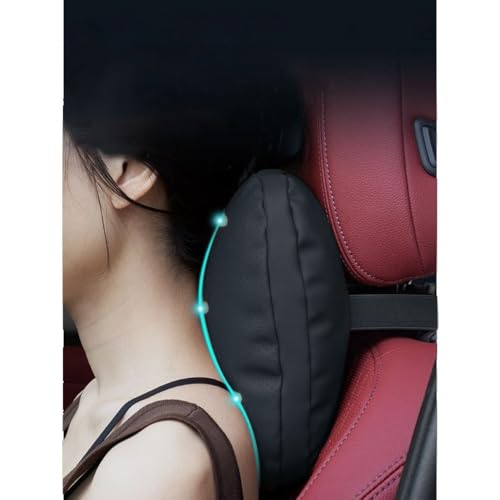 Car Lumbar Support Pillow and Car Neck Pillow Kit Compatible with BMW M 3 5 7 X1 X3 M3 M5 X1 X5 X6, Car Neck Rest Headrest Guard Lumbar Cushion Long Driving Travel Accessories