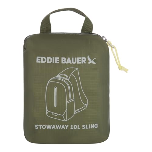 Eddie Bauer Stowaway Packable Sling Bag | Travel | Outdoor | Lightweight | Compact | Ripstop Nylon, Irish Green-10L - color: Irish Green