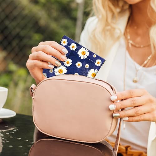 2Pcs PU Leather Small Squeeze Coin Purse Pouch Mini coin Bag Unique And Cute Wallet Cosmetic Bags Change Bag For Women Girls Men Daisy Print - color: Daisy Print