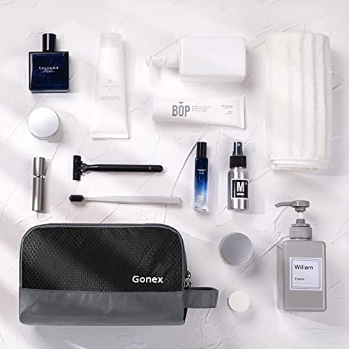 Gonex Travel Toiletry Bag Nylon, Shaving Bag Toiletry Organizer Black - color: Black