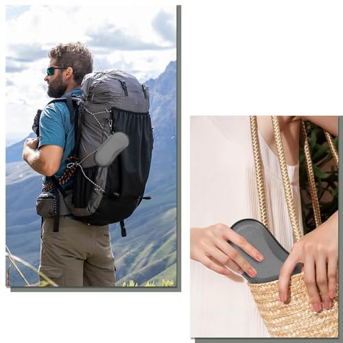 FINTIE Sunglasses Case, Hard EVA Shell Shockproof Sport Glasses Case with Metal Carabiner Travel Zipper Eyeglasses Holder - color: Dark Grey