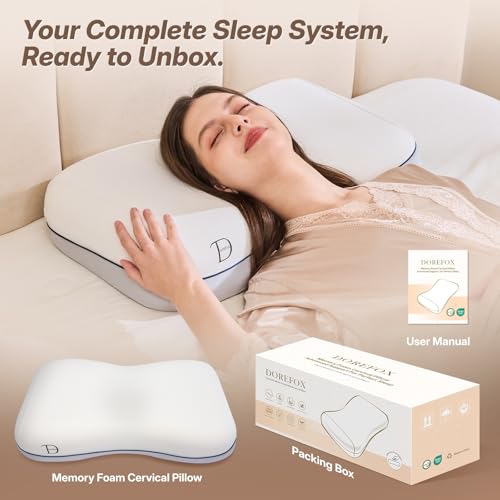 Cervical Neck Pillow for Neck & Shoulder Support, Adjustable Memory Foam Pillow with Customizable Height and Firmness, Ergonomic Pillow for Side, Back,Stomach and Combination Sleepers