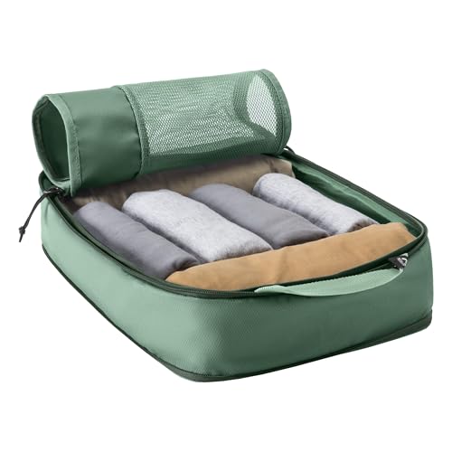 Eagle Creek Pack-It Reveal Carry-On Set - Compression Cube S (2x) & M (1x) & Clean/Dirty Cube M - Angled Zipper Stackable Carry-On Packing Tubes - Travel Essentials - Willow Green - color: Green