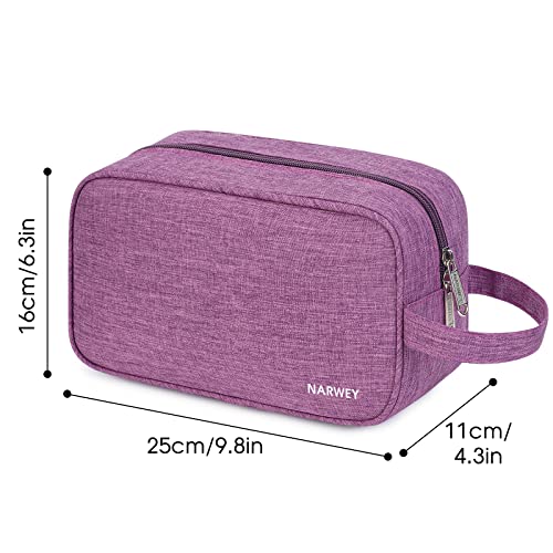 Narwey Travel Toiletry Bag for Women Traveling Dopp Kit Travel Bag for Toiletries Cosmetic Bag Makeup Bag Medicine Bag for Traveling (Dark Purple) - color: A-Dark Purple