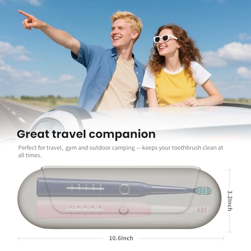 Silicone Electric Toothbrush Travel Case, Manual Toothbrush Travel Cover for Men and Women,Toothbrush Holder for Travel,Gym and More, Fits Most Manual and Electric Toothbrushes - Stone - color: Stone