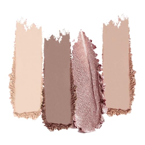 4 Colors Warm Neutral Nude Eyeshadow Makeup Palette with Mirror – Matte & Shimmer High Pigment Blendable Long-Lasting Mini Everyday Eye & Contour Makeup Palette, Perfect for Blue, Green & Brown Eyes - color: A03
