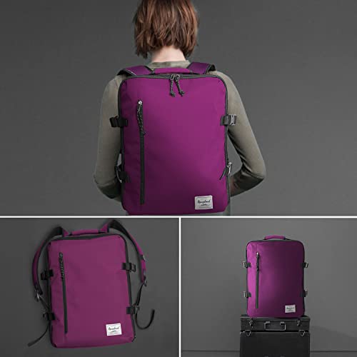 Laptop Travel Backpack Airline Approved Carry-on Under-seat Backpack, Stylish Minimalist Casual, Fuchsia - color: Fuchsia