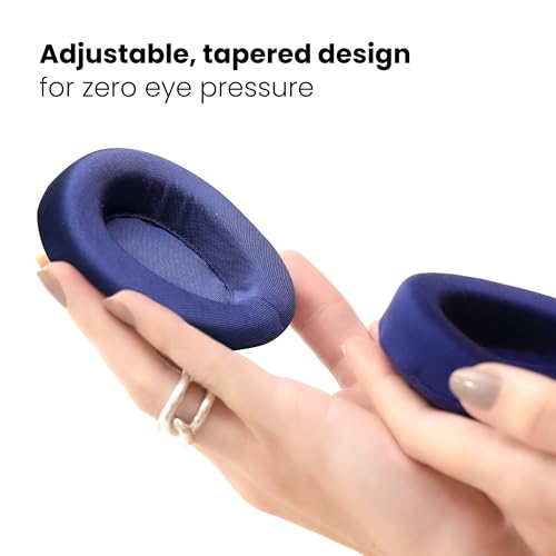 Manta Silk Sleep Mask – Premium 22 Momme Silk Eye Mask, Designed for Blackout Comfort, Breathable and Washable, Adjustable Fit (Purple) - color: Purple