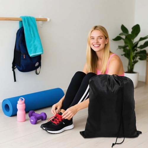 10-Pack Drawstring Bags with Toggle Closure - Lightweight & Durable Nylon Gym Bags for Sports, Travel and Daily Use - size: 10 x 14 Inch