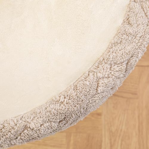 Plush Multi-Functional Ottoman Pouf – Ergonomic Ottoman Foot Rest with Space-Saving Design, Perfect Under Desks, Couches & Sofas (Light Coffee) - color: Light Coffee