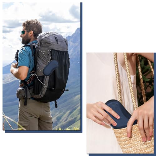FINTIE Sunglasses Case, Hard EVA Shell Shockproof Sport Glasses Case with Metal Carabiner Travel Zipper Eyeglasses Holder - color: Dark Blue