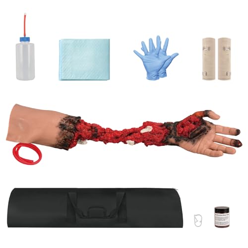 Wearable Wound Packing Arm Trainer, Partial Arm Amputated Simulation Kit for Medical Training, Emergency Trauma Assessment Practice Set - style: Arm