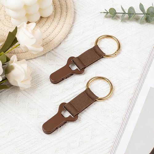Niveaya Hat Clip for Travel on Bag - 2 Pack, Vacation Beach Cruise Essentials Accessory for Travel Handbag Backpack Luggage, Securely Hold to Keep Hat Shaped, Brown+Brown - color: 2PCS Brown+Brown