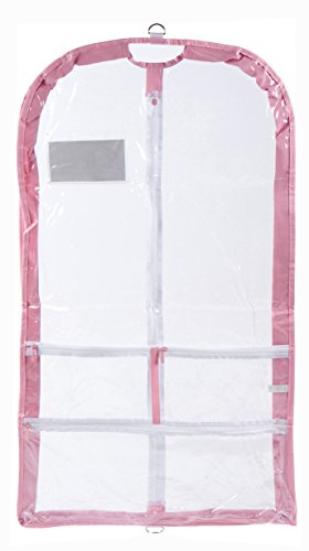 Clear Plastic Garment Bag with Pockets for Dance Competitions Danshuz - Pink - color: Lavender,Pink
