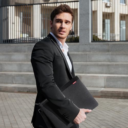 ECHSRT File Folder Document Organizer for Travel, Document Bag Zipper Pouch for Men & Women Black - color: Black