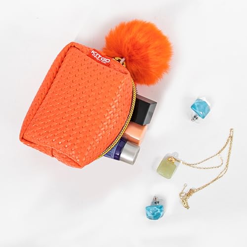 Kitgo Mini First Aid Emergency Clutch Kit -Mother Day Gift Compact Safety Pouch Party Bag with 27 Essential Items for Girl Lady Mother Wife Nurse for Girl Lady Mother Wife Nurse - color: Cranberry Orange