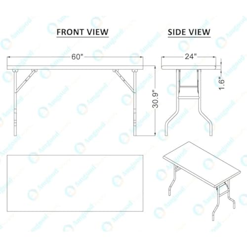 Premium Quality Stainless Steel Open Base Folding Utility Table - Folding Work Table for Commercial Kitchen, Restaurant, Hotel and Garage - NSF (24" x 60") - size: 24" x 60"