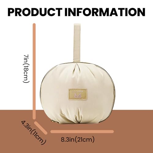 Round Shape Lingerie Storage Pouch (8.3×7Inch) - Skin-Friendly Travel Packing Cube for Underwear/Home Use, Pink - color: Pink