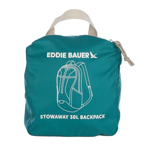 Eddie Bauer Stowaway Packable Backpack | Travel | Outdoor | Lightweight | Foldable | Durable | Ripstop Polyester | 30L - Deep Sea - color: Deep Sea, size: 30L