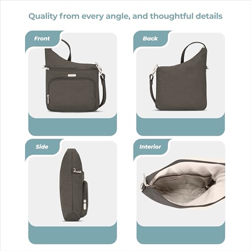 Travelon: Essentials - Anti-Theft - North/South Crossbody Bag - color: Smoke